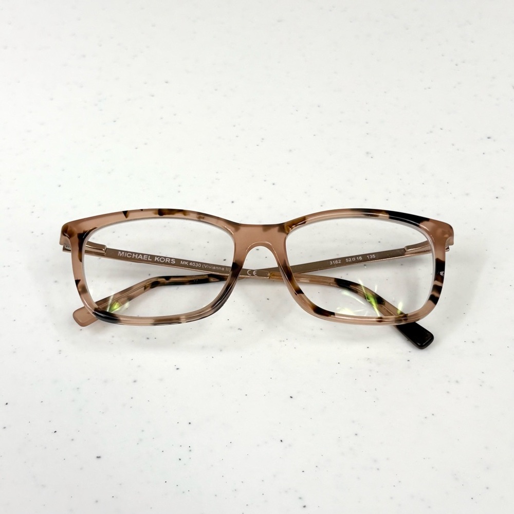 Michael Kors Pink Tortoise Shell Eyeglasses Frame.